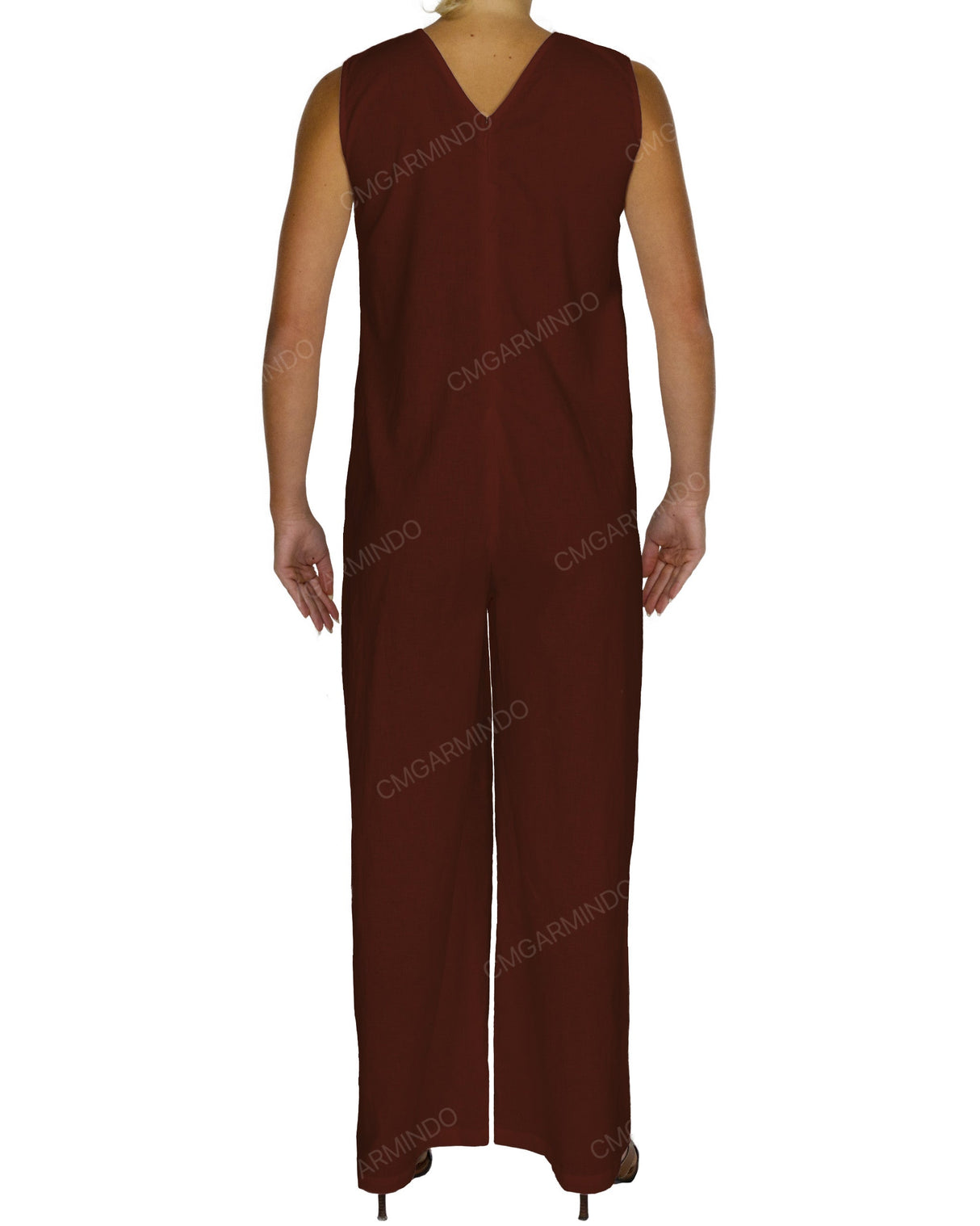 Sleeveless V-Neck Jumpsuit