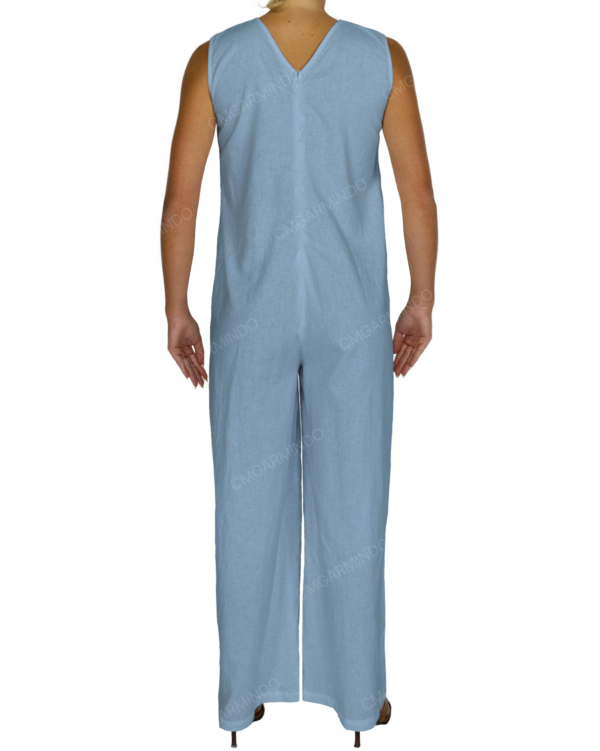 Sleeveless V-Neck Jumpsuit