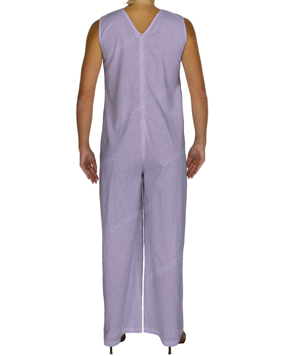 Sleeveless V-Neck Jumpsuit