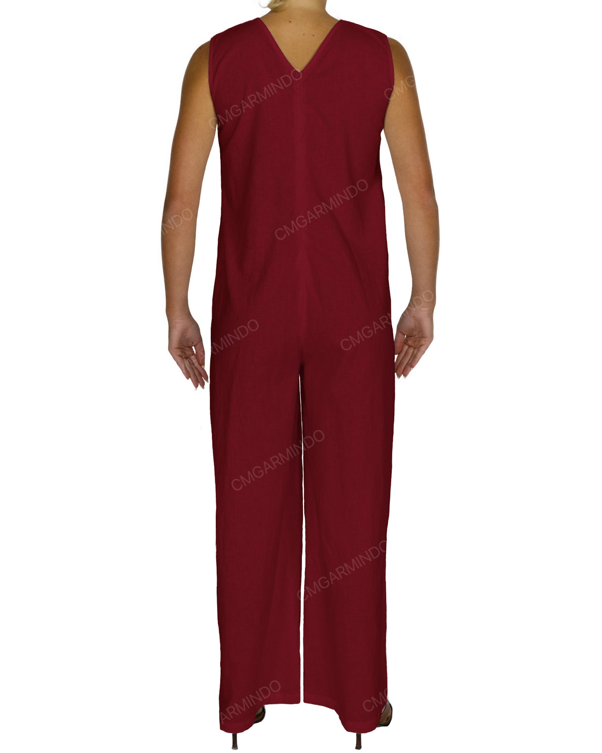 Sleeveless V-Neck Jumpsuit