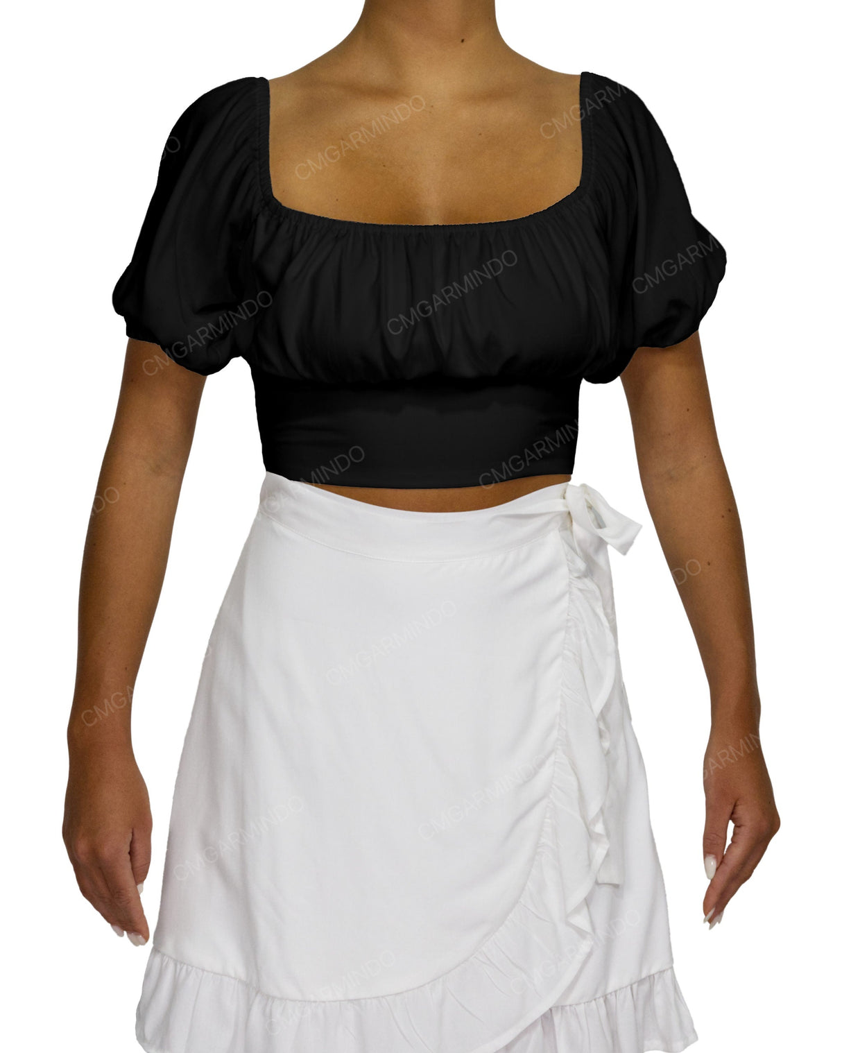 Puff Sleeve Crop Top