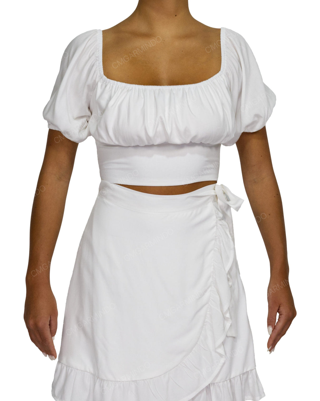 Puff Sleeve Crop Top