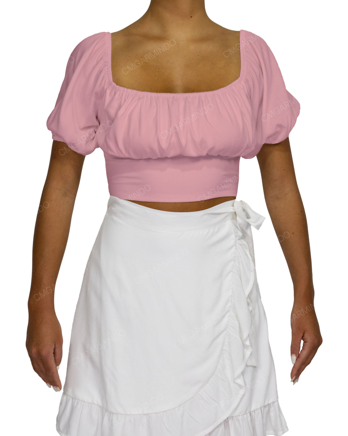 Puff Sleeve Crop Top