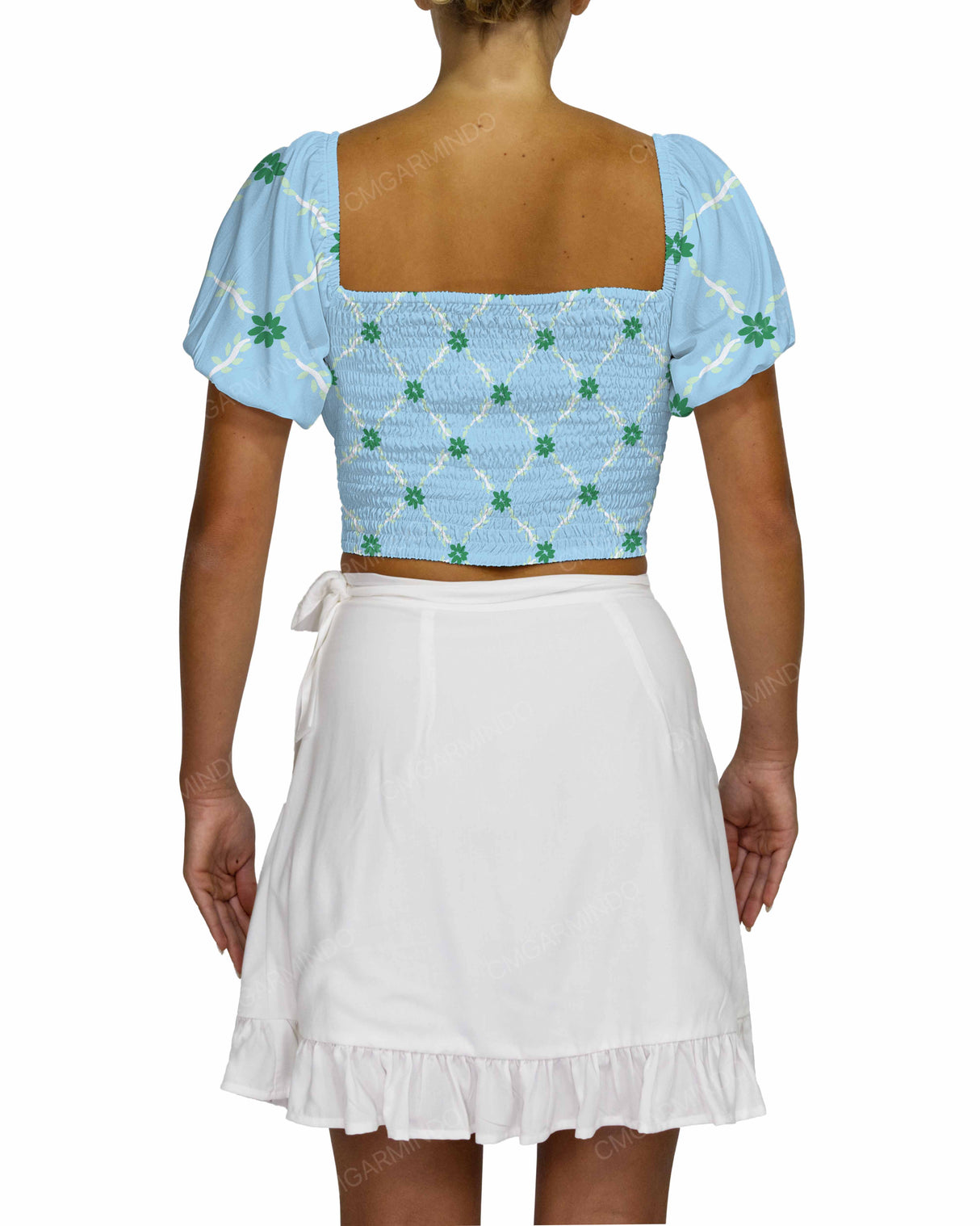Puff Sleeve Crop Top