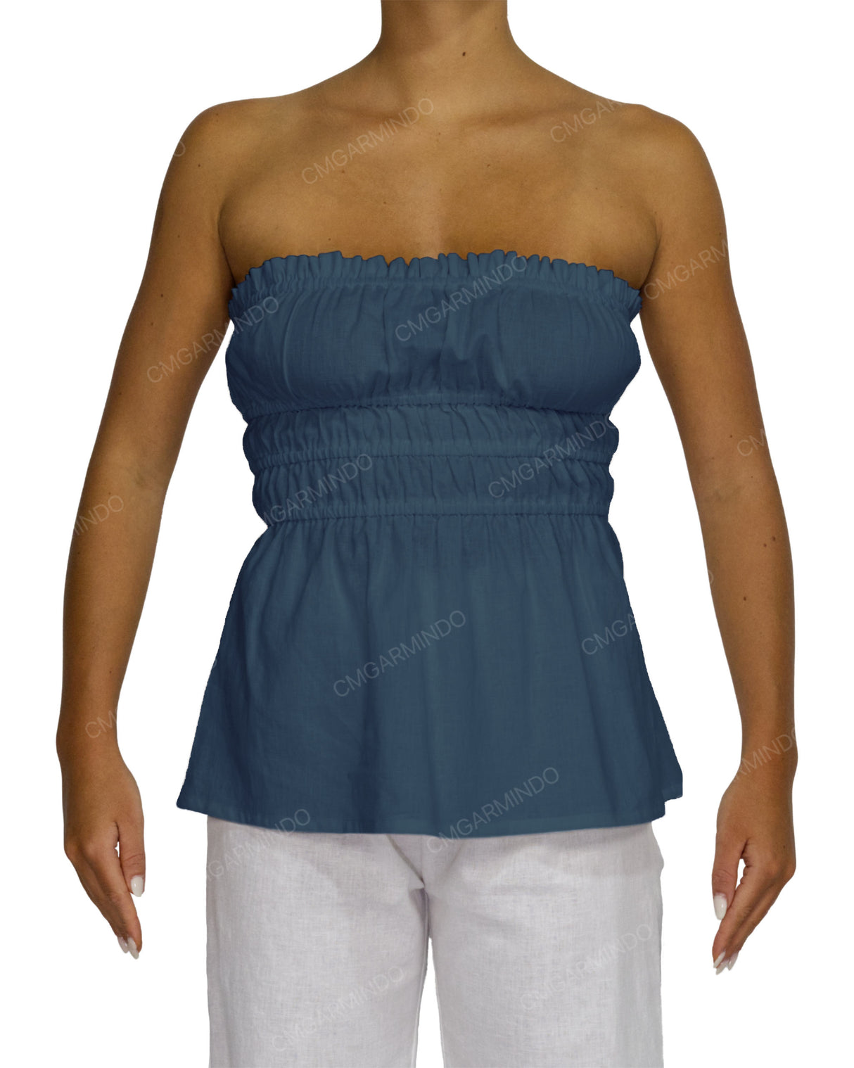 Shirred Peplum Top