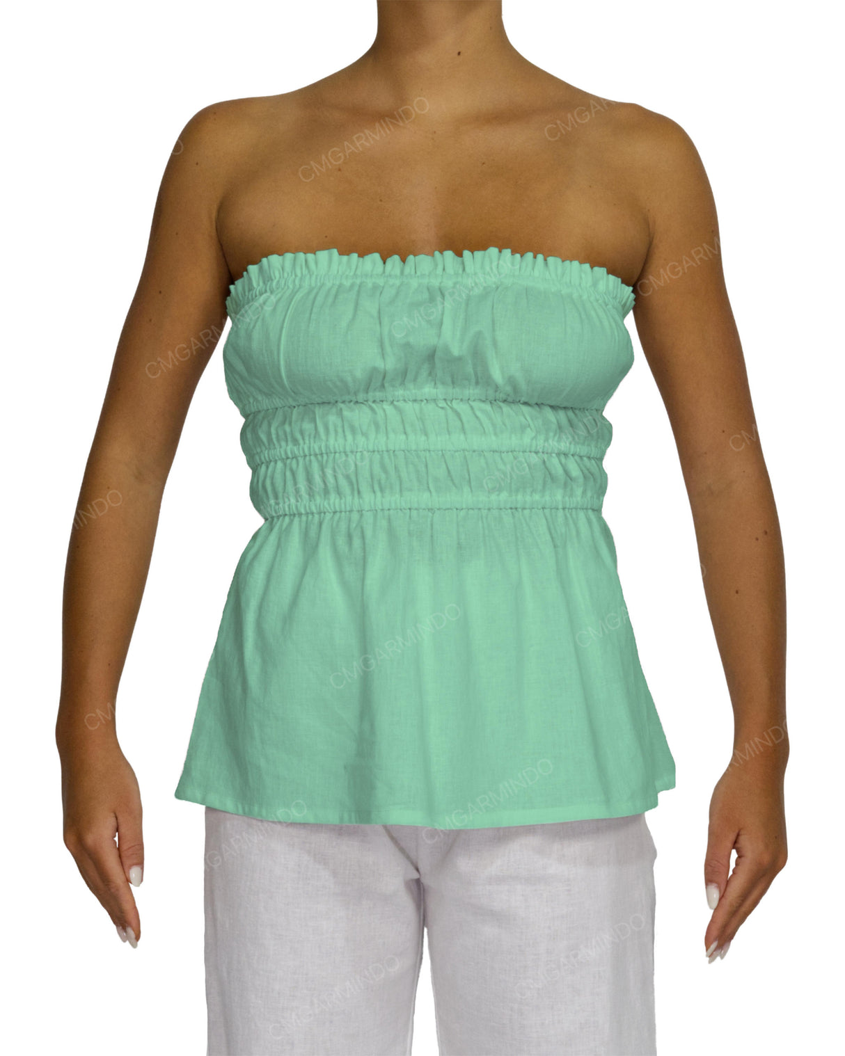 Shirred Peplum Top