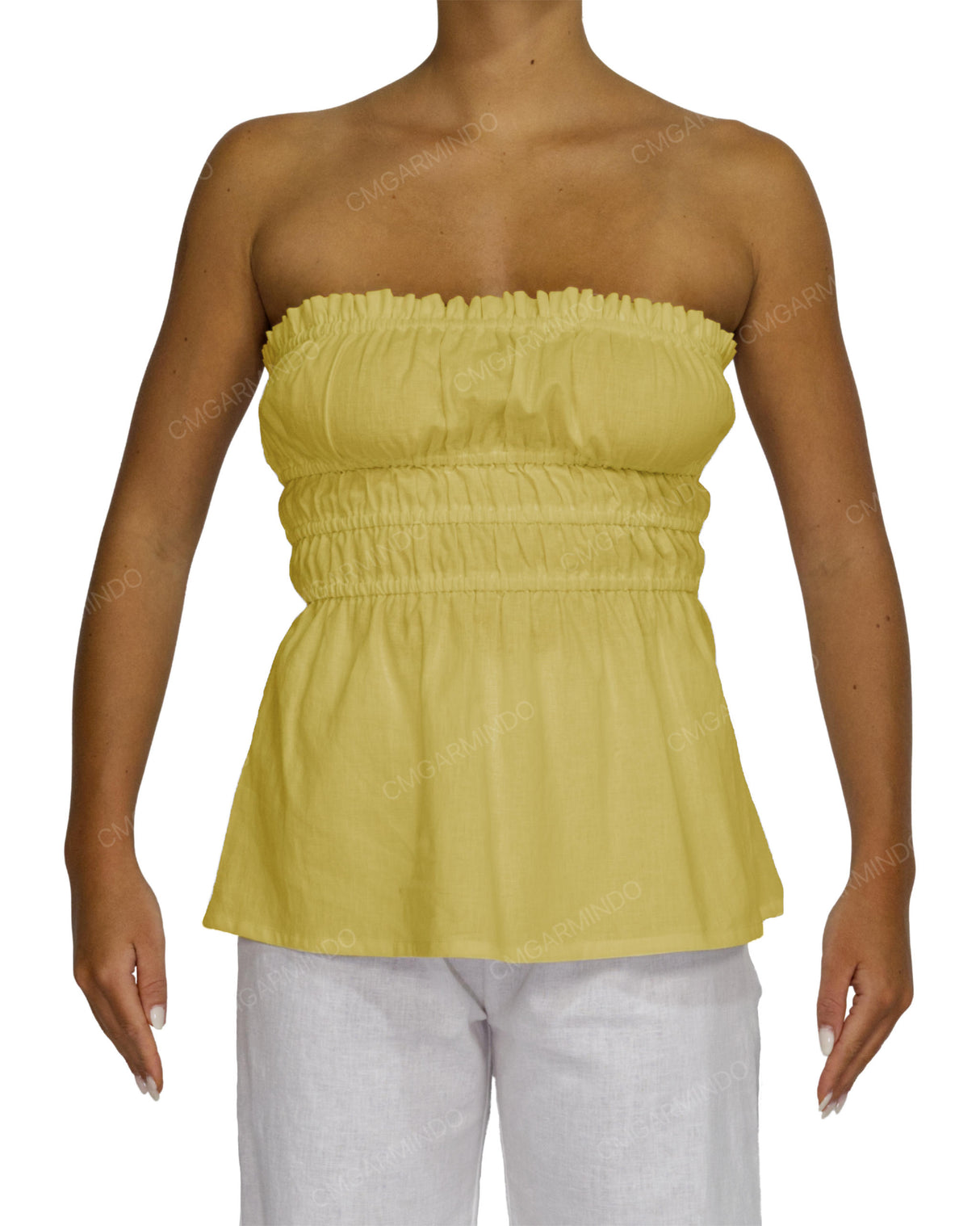 Shirred Peplum Top