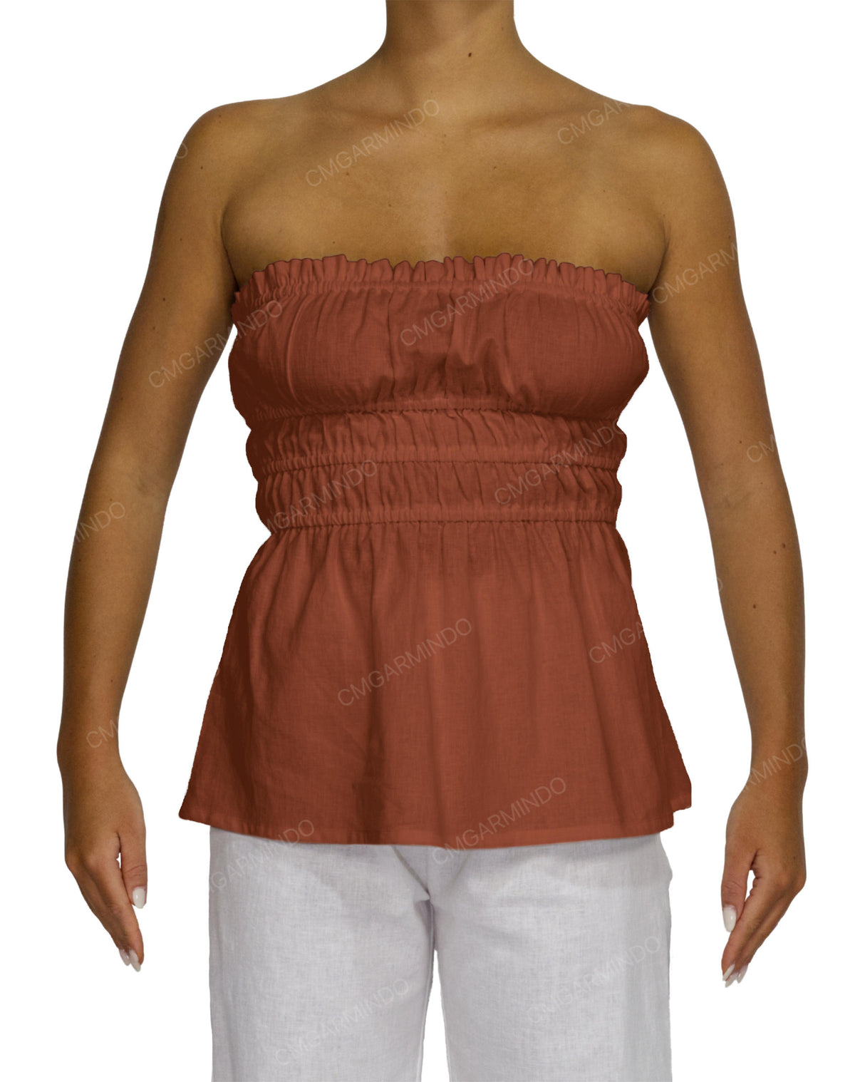 Shirred Peplum Top