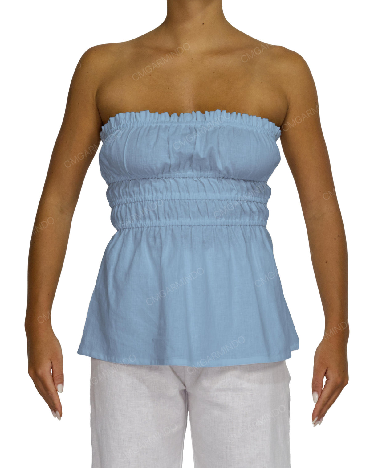 Shirred Peplum Top