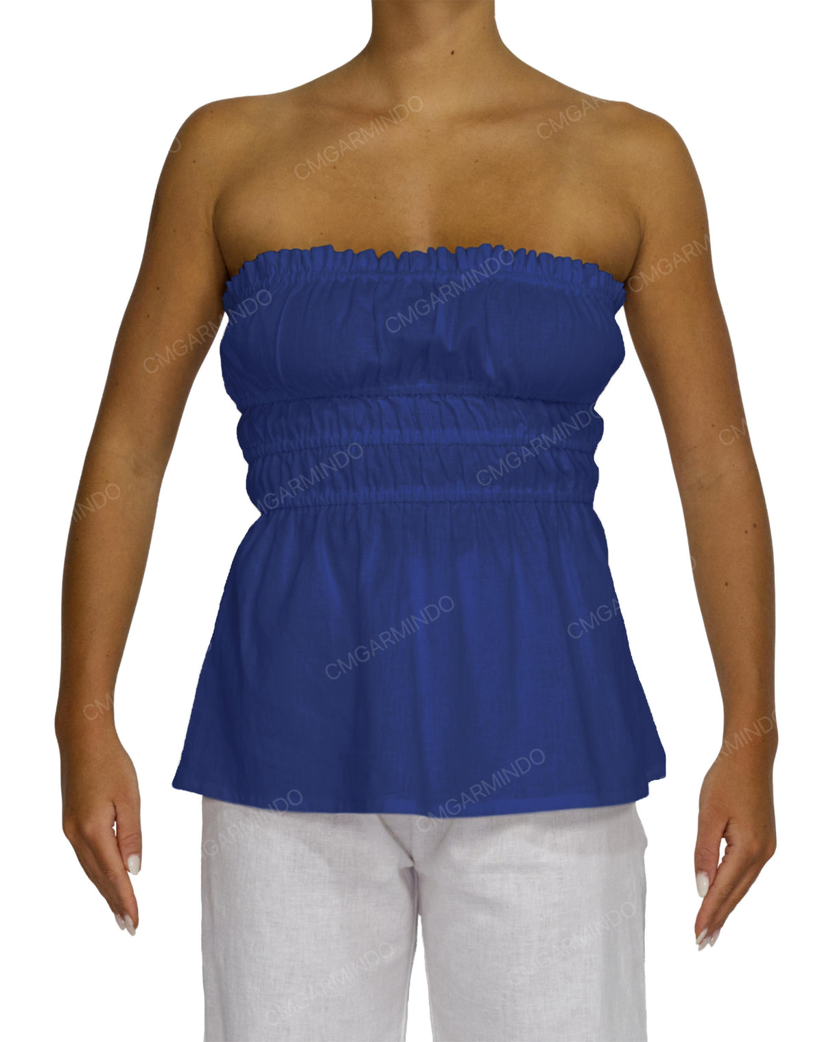 Shirred Peplum Top