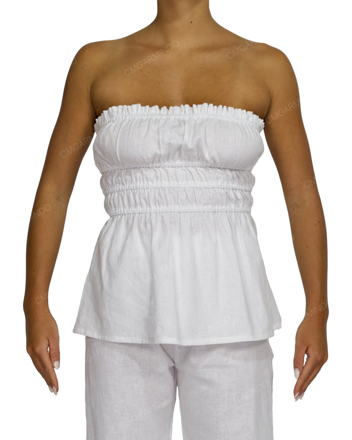 Shirred Peplum Top