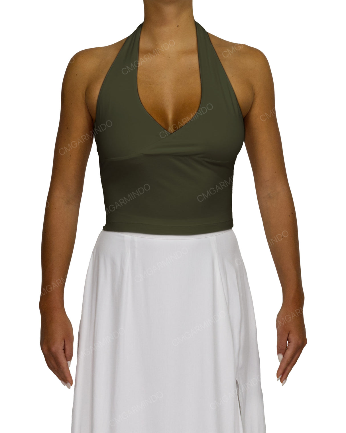 Wrap Fitted Halter Top