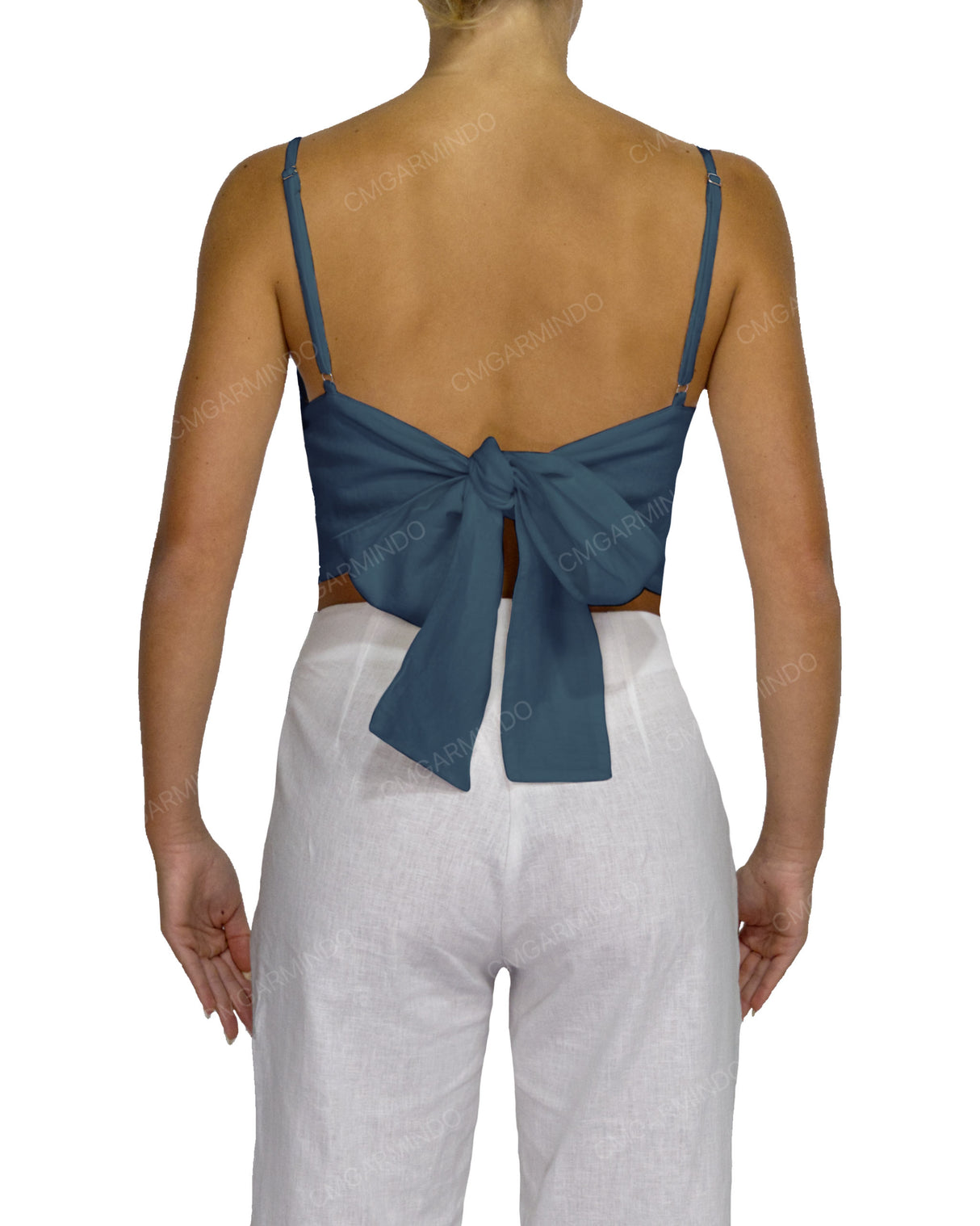 Sleeveless Tie Back Crop Top