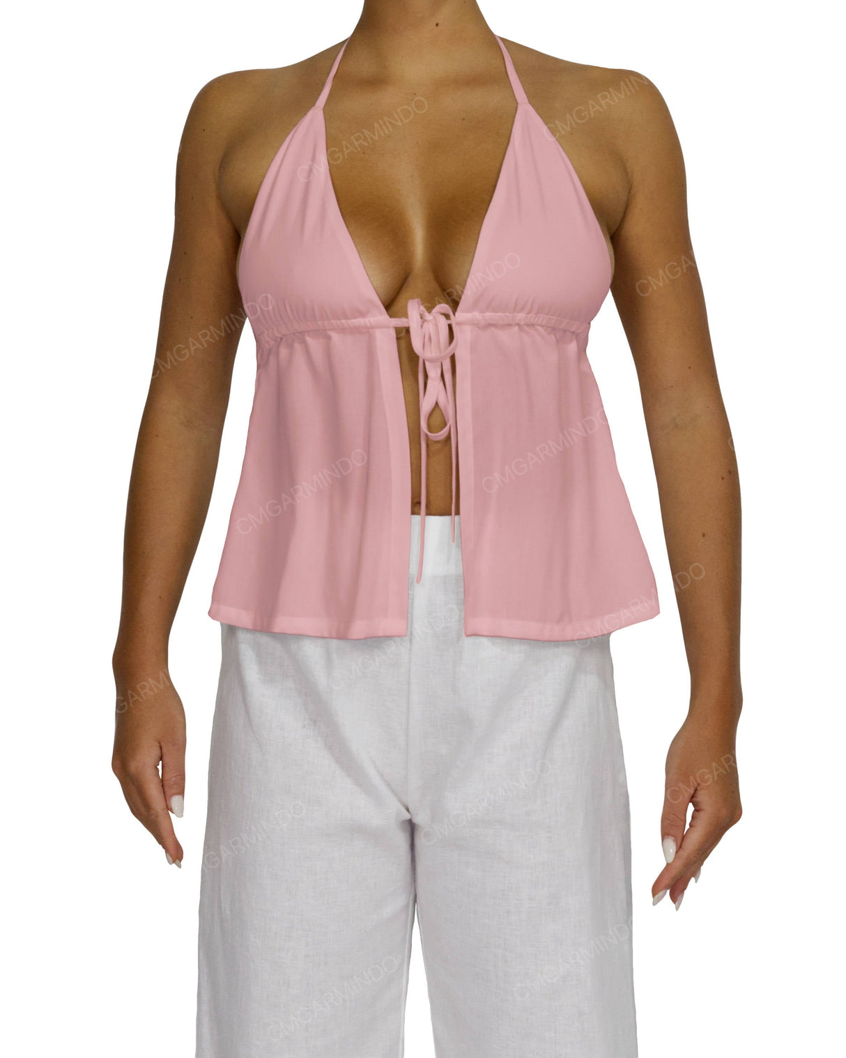 Halter Tie Empire Waist Top