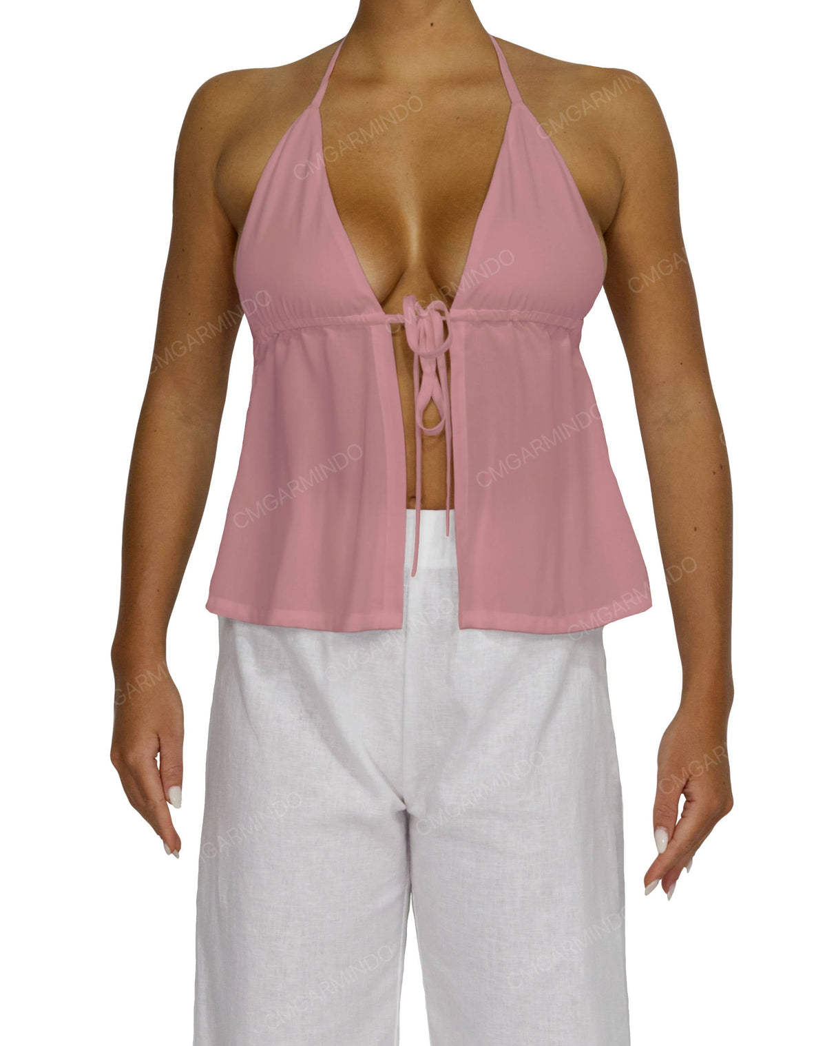 Halter Tie Empire Waist Top