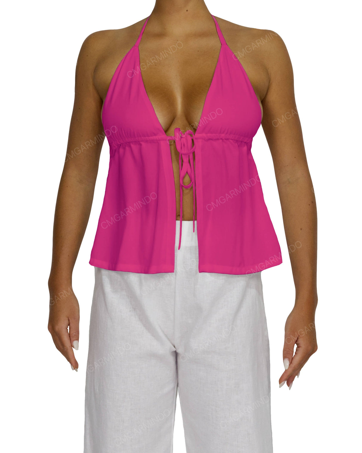 Halter Tie Empire Waist Top
