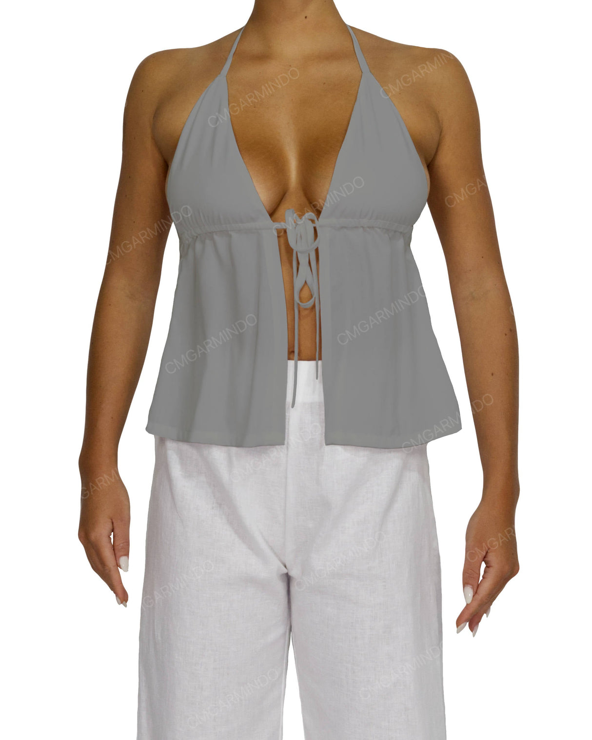 Halter Tie Empire Waist Top
