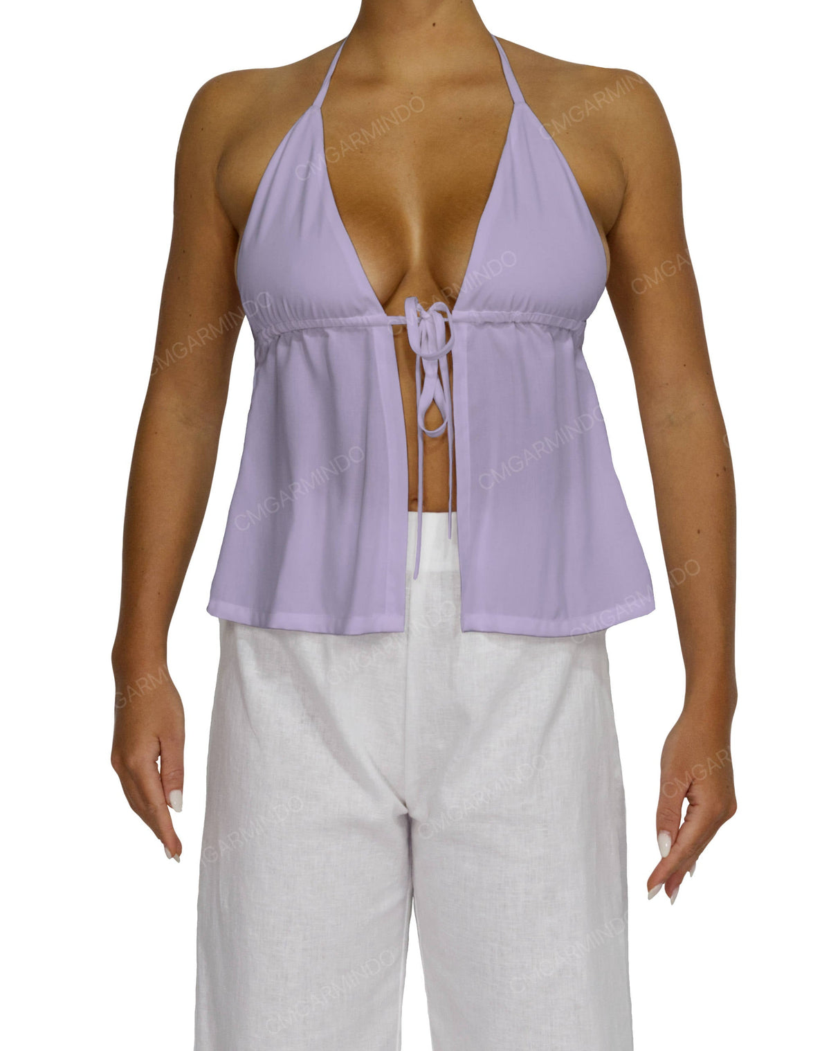 Halter Tie Empire Waist Top