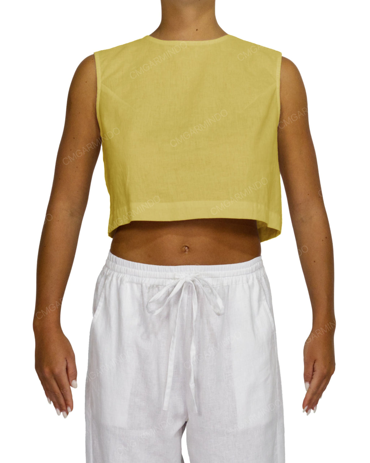 Sleeveless Button Back Top