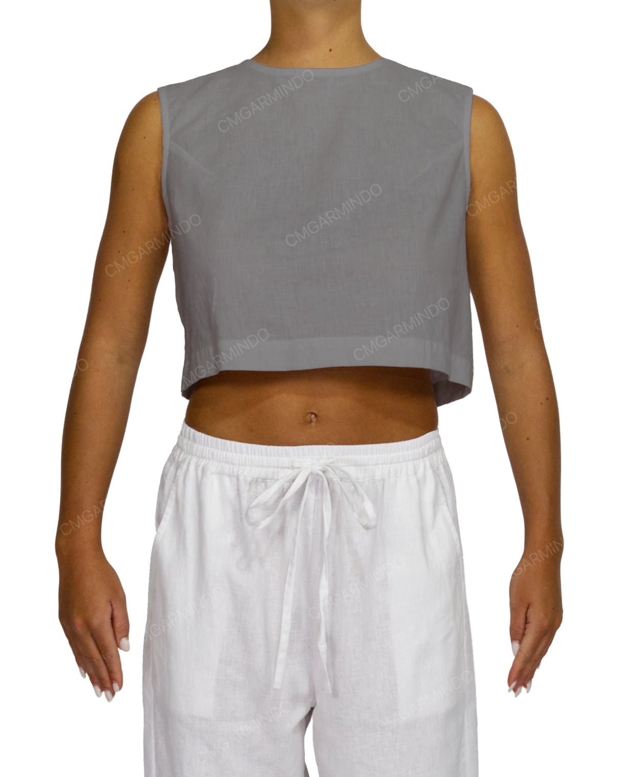 Sleeveless Button Back Top