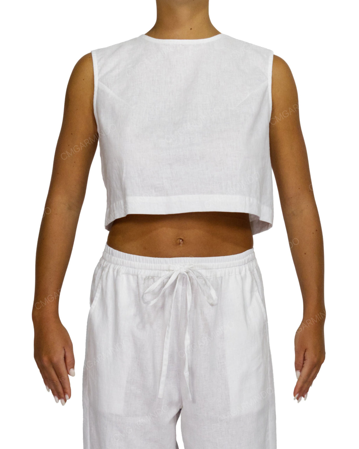 Sleeveless Button Back Top