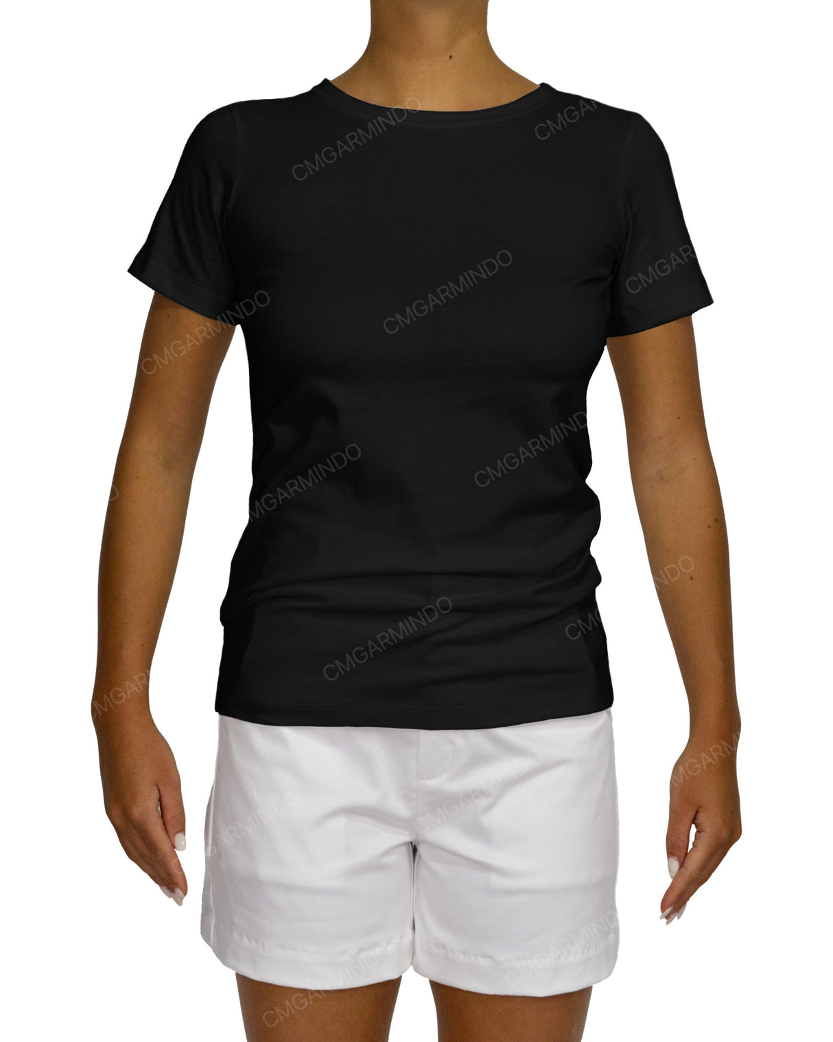 Regular Short Sleeve Boat Neck T-Shirt