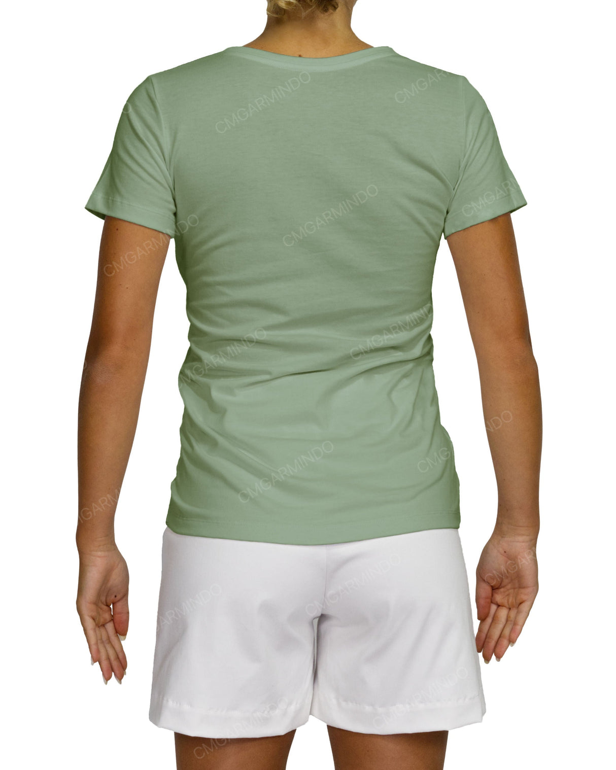 Regular Short Sleeve Boat Neck T-Shirt