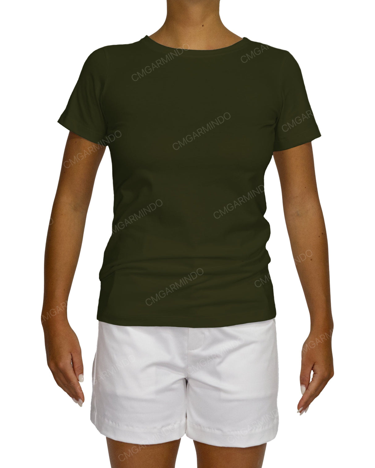 Regular Short Sleeve Boat Neck T-Shirt