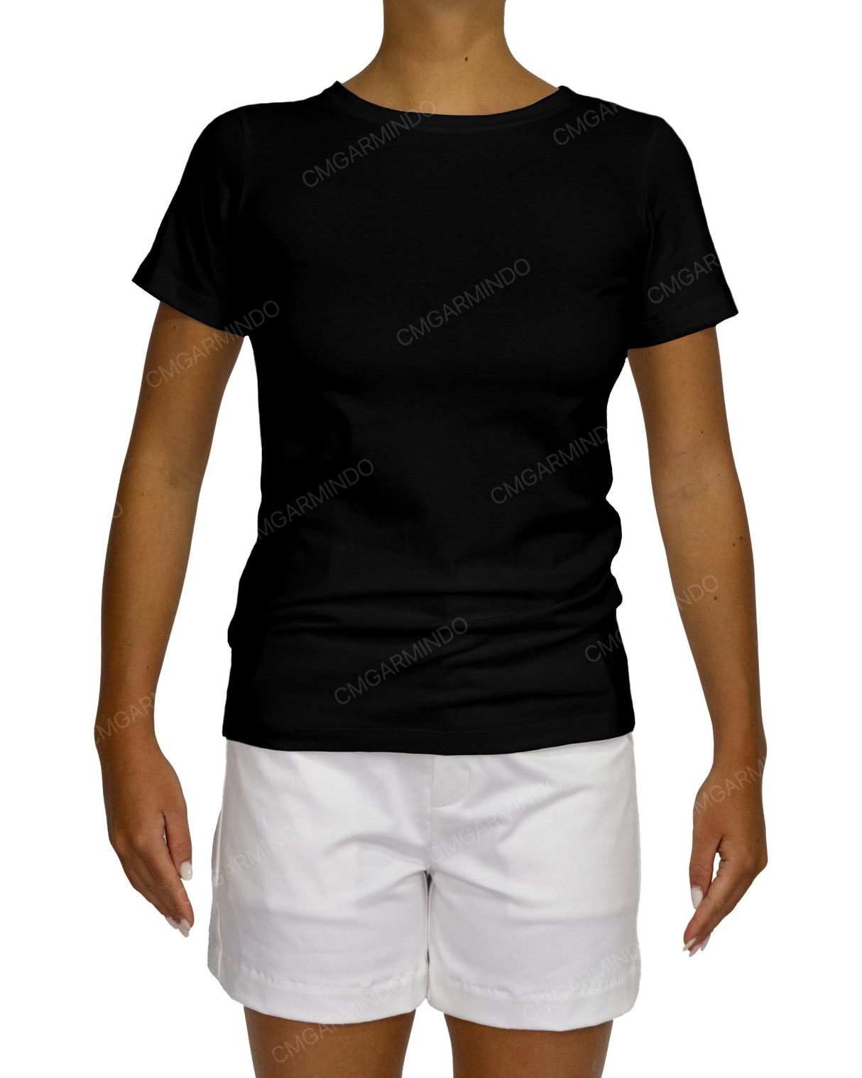 Regular Short Sleeve Boat Neck T-Shirt