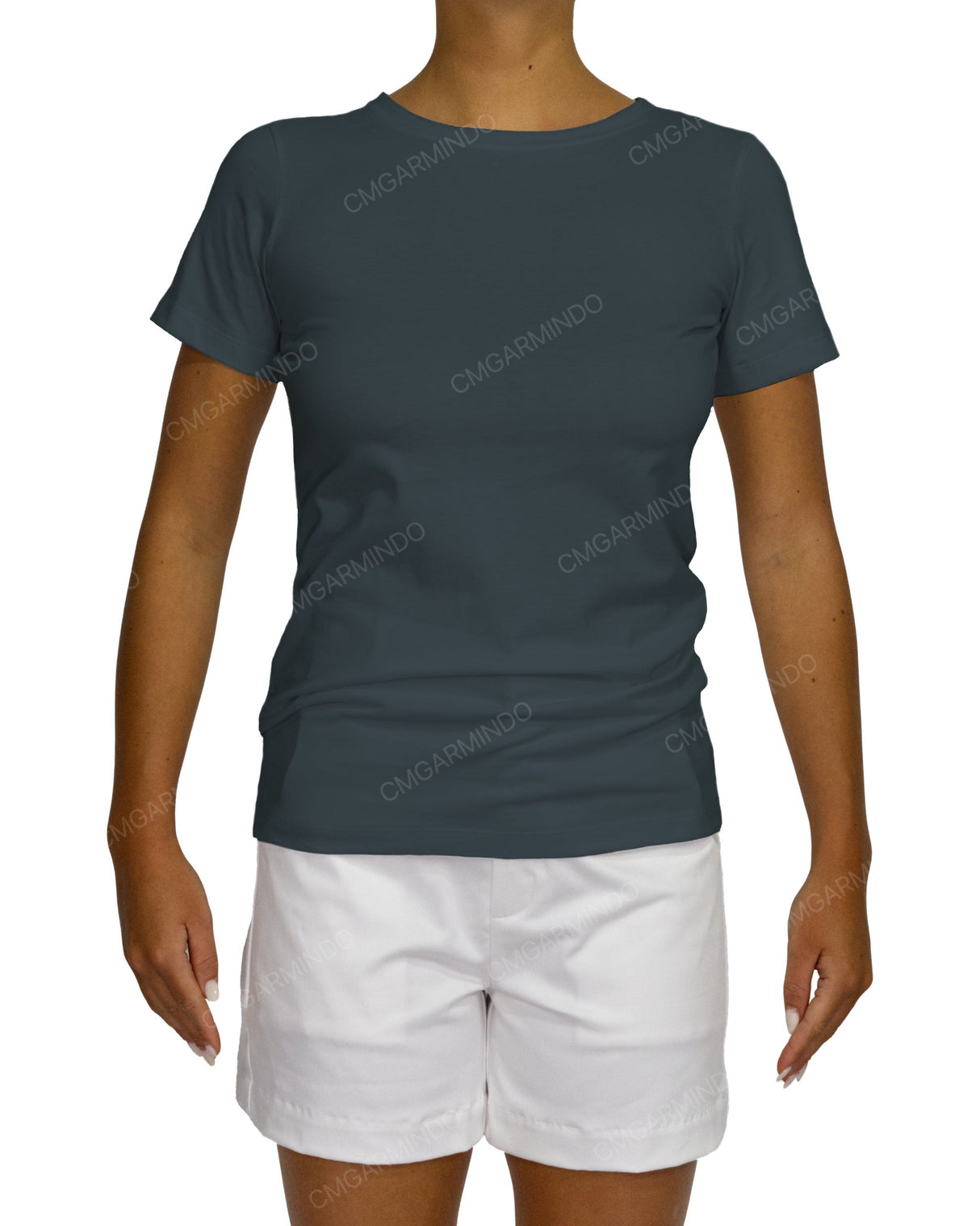 Regular Short Sleeve Boat Neck T-Shirt
