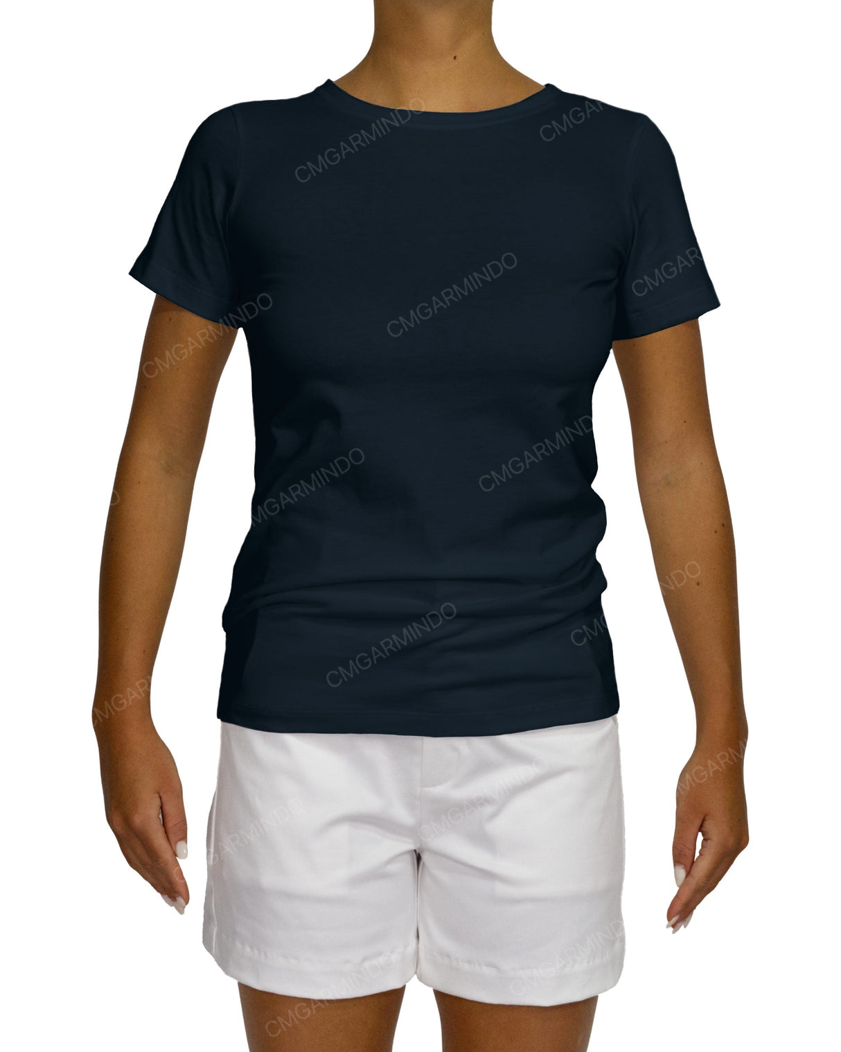 Regular Short Sleeve Boat Neck T-Shirt