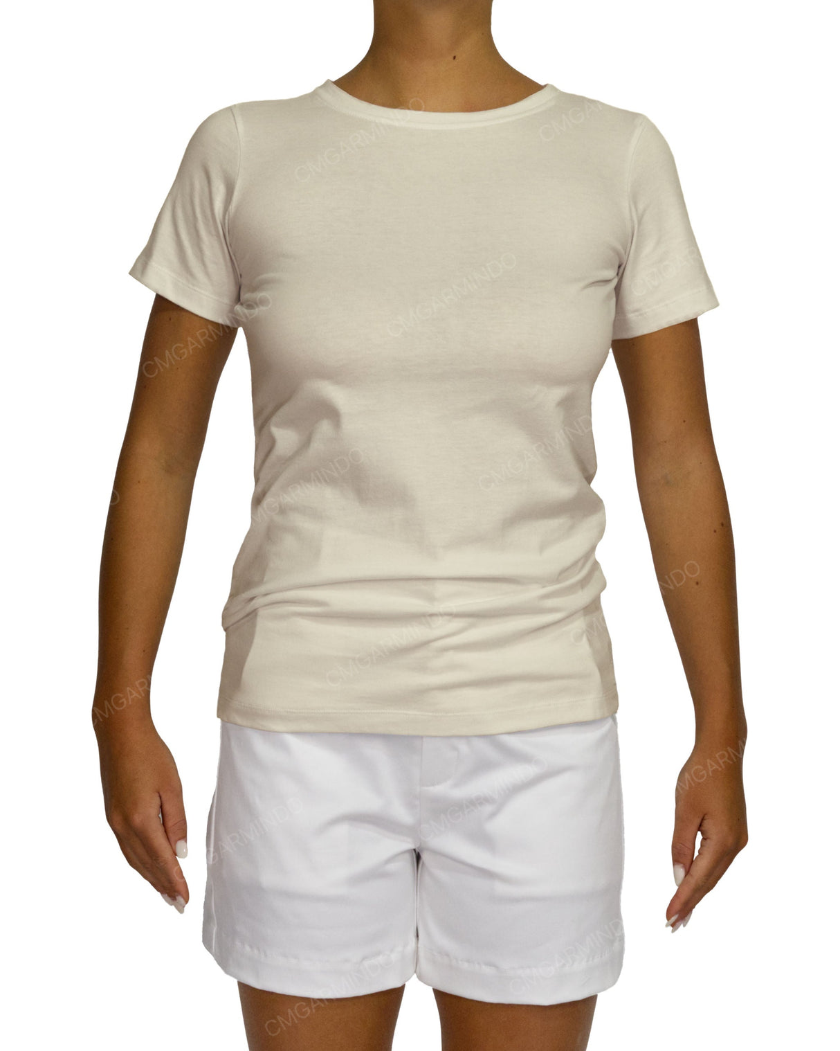 Regular Short Sleeve Boat Neck T-Shirt