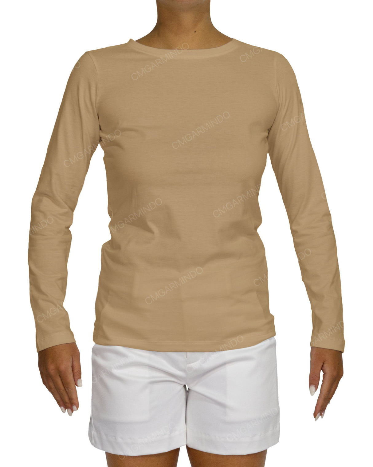 Regular Long Sleeve Boat Neck T-shirt