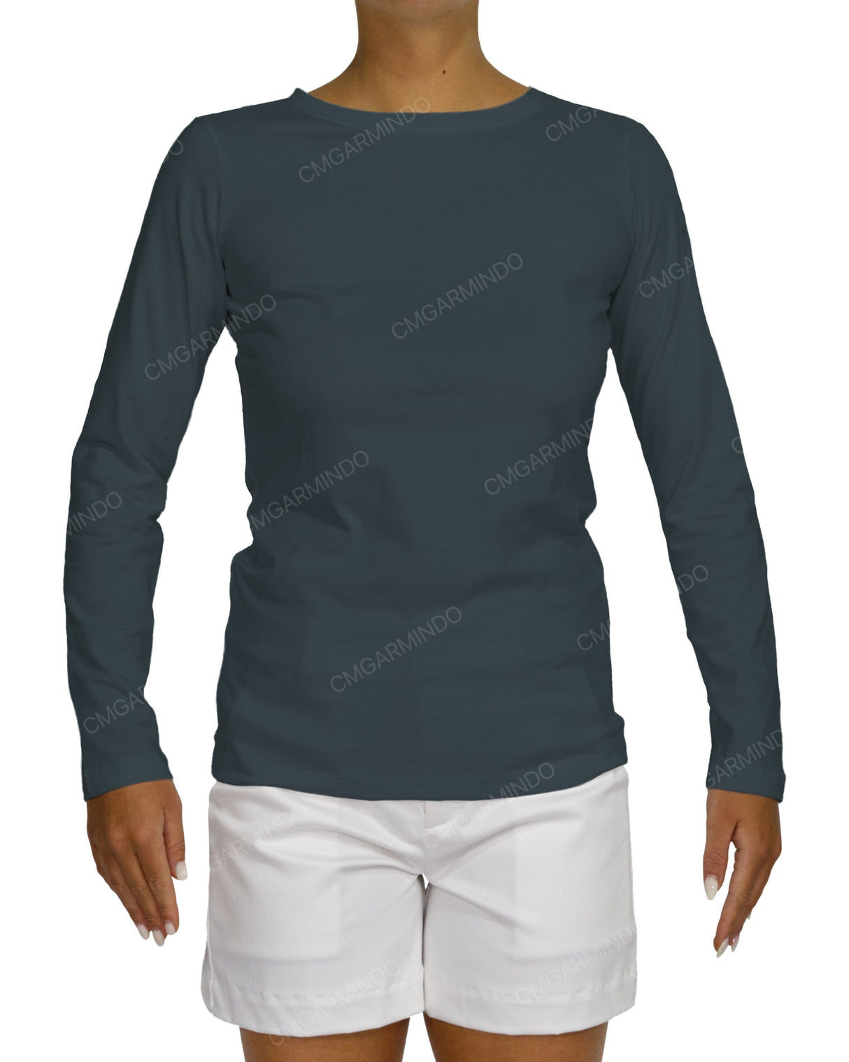 Regular Long Sleeve Boat Neck T-shirt