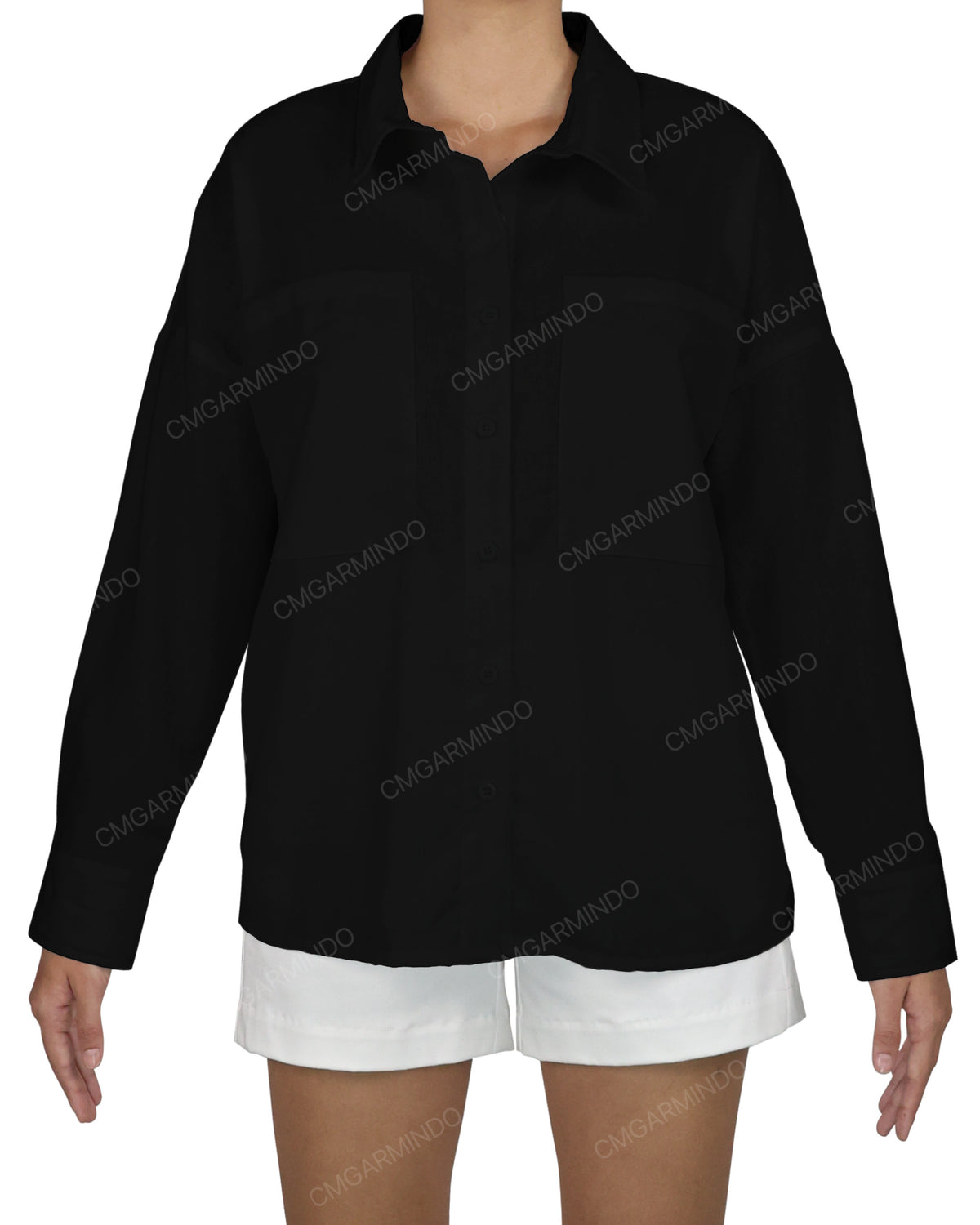 Oversized Dolman Button Up Shirt