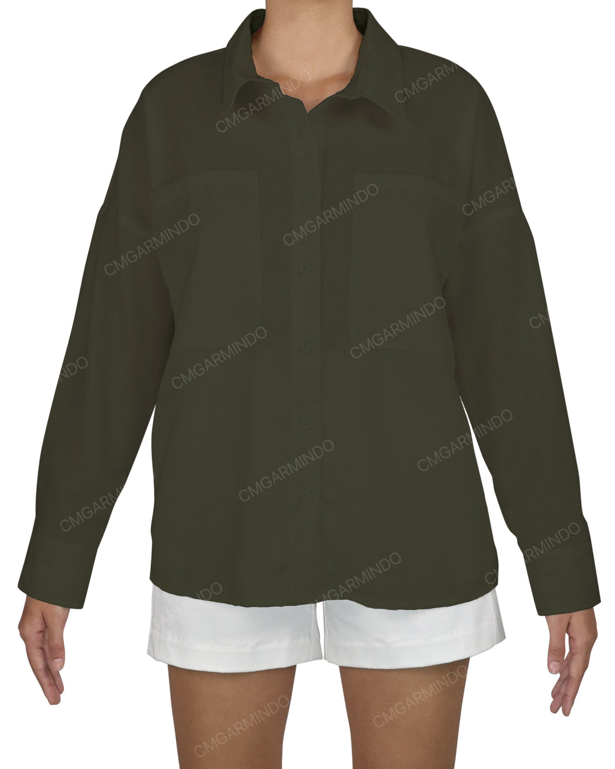 Oversized Dolman Button Up Shirt