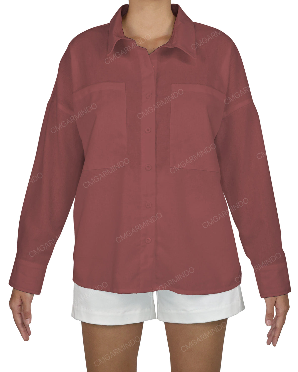 Oversized Dolman Button Up Shirt