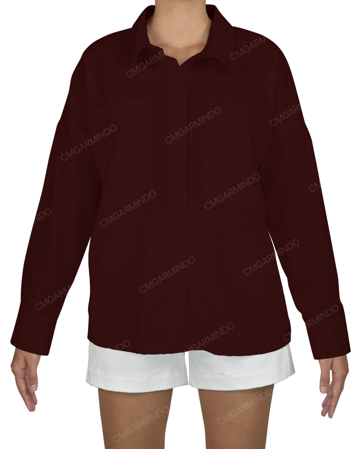 Oversized Dolman Button Up Shirt
