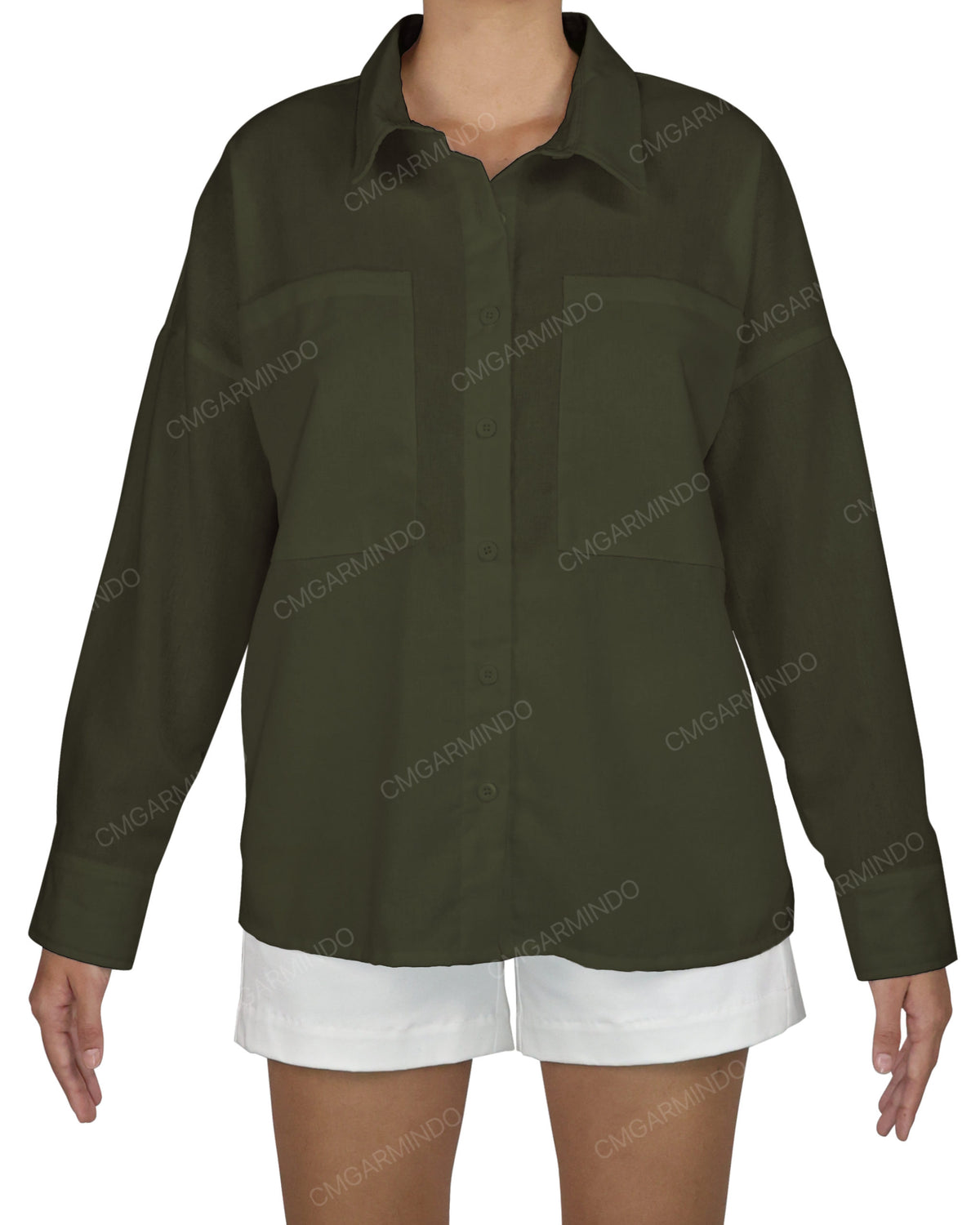 Oversized Dolman Button Up Shirt