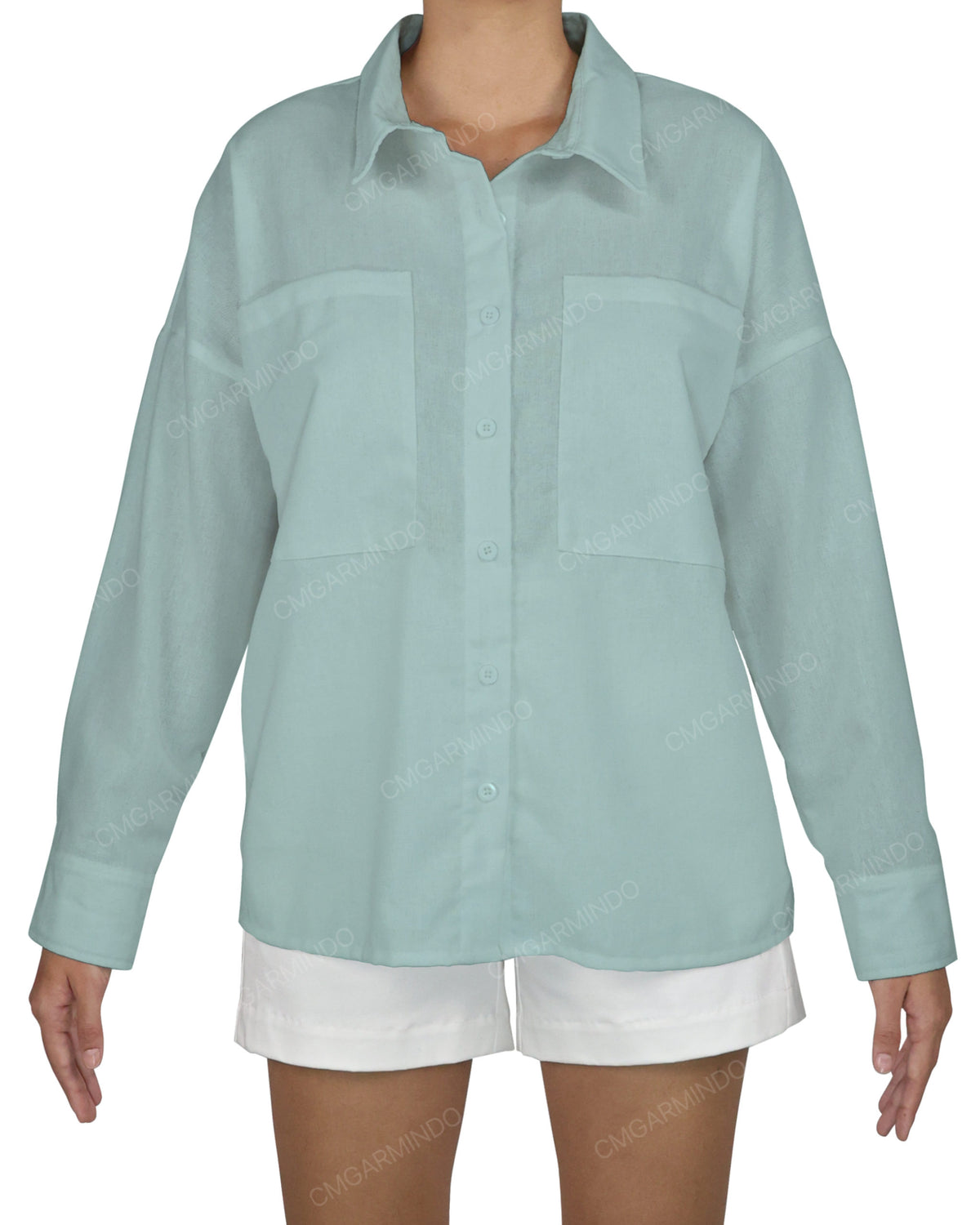 Oversized Dolman Button Up Shirt