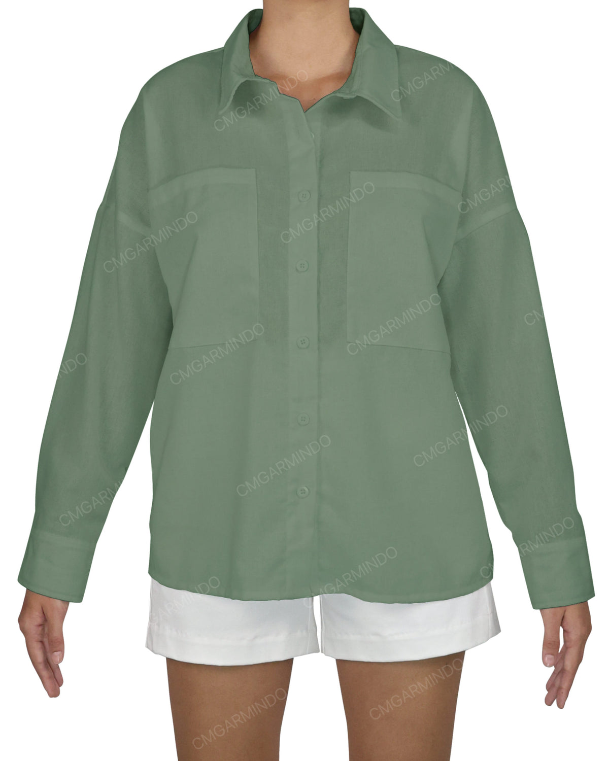 Oversized Dolman Button Up Shirt