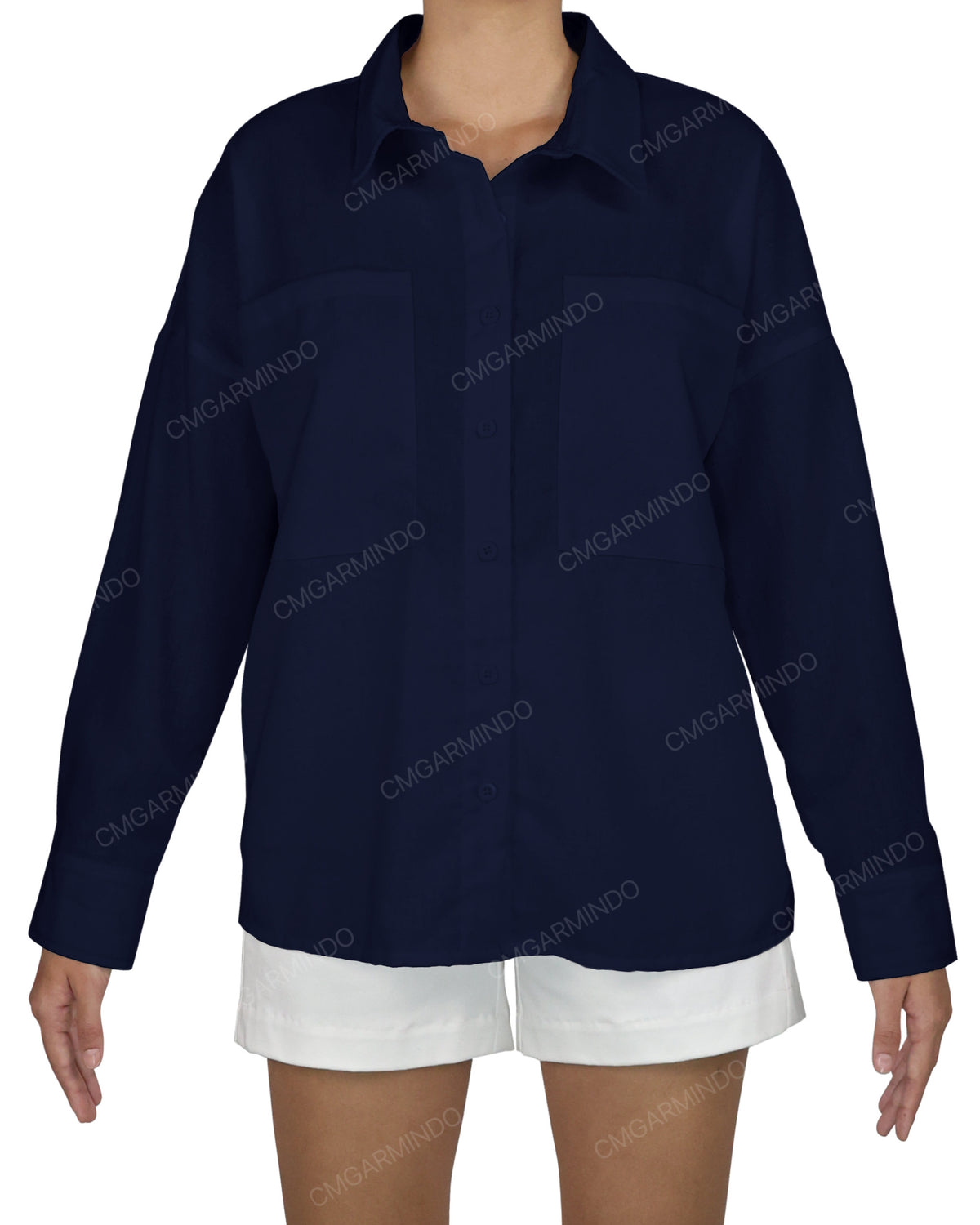 Oversized Dolman Button Up Shirt