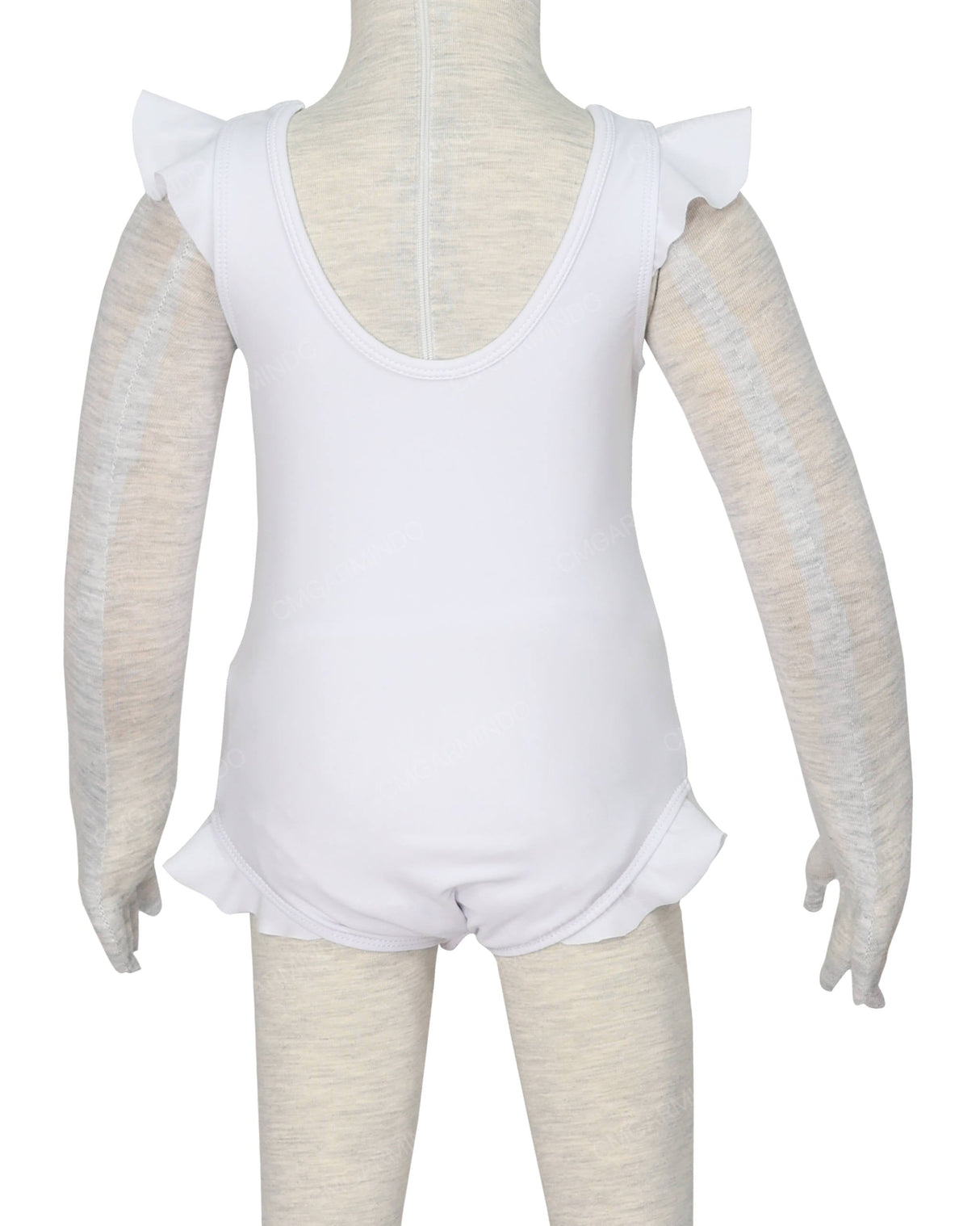 Frill Shoulder and Leg Scoop Back Snaps One Piece
