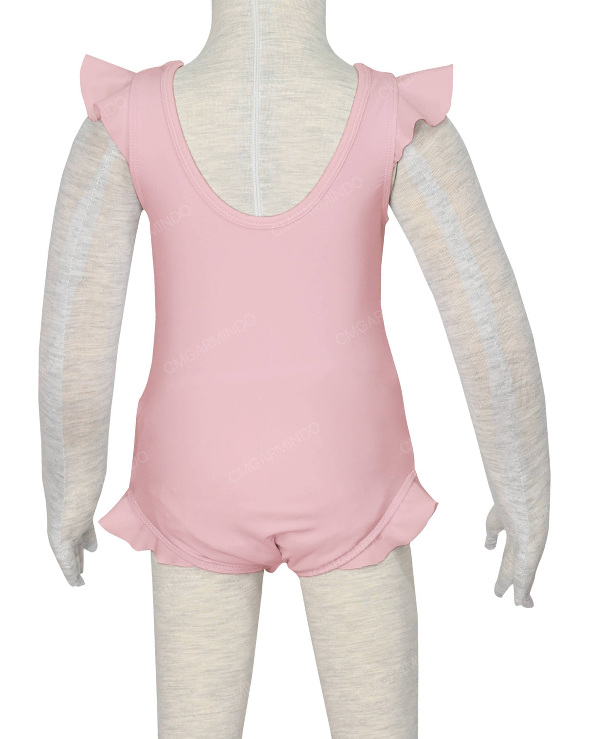 Frill Shoulder and Leg Scoop Back Snaps One Piece