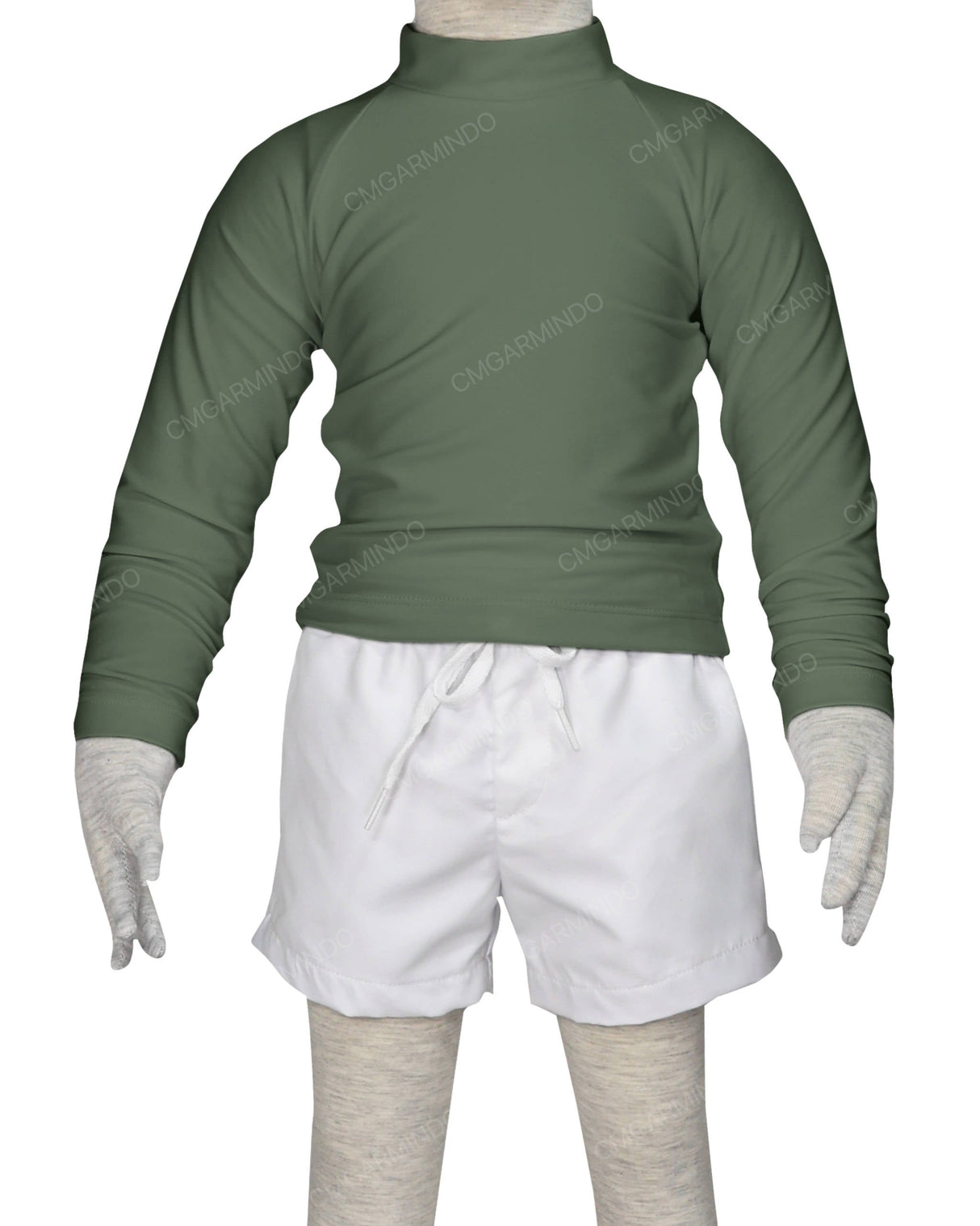 Long Sleeve Back Zip Raglan Rashie