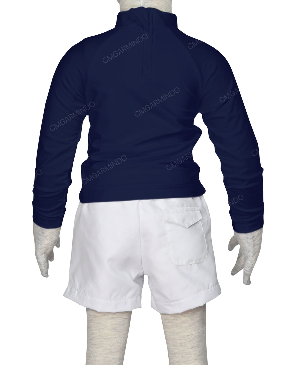 Long Sleeve Back Zip Raglan Rashie