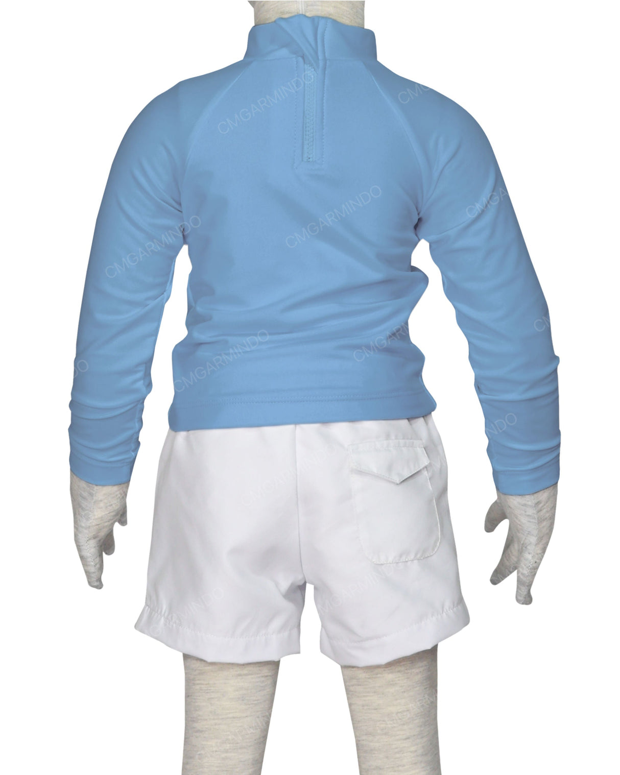 Long Sleeve Back Zip Raglan Rashie