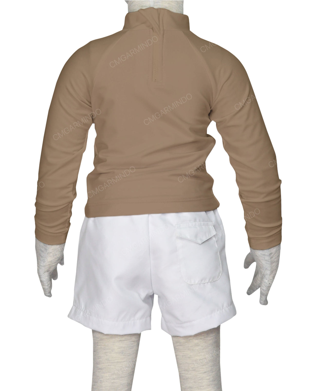 Long Sleeve Back Zip Raglan Rashie