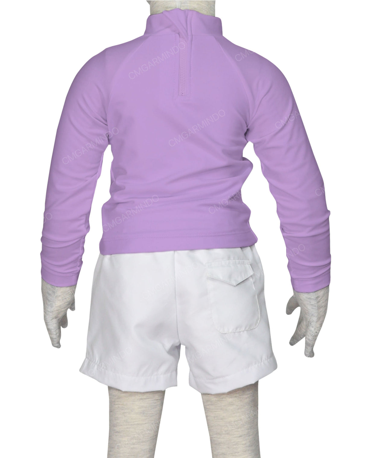 Long Sleeve Back Zip Raglan Rashie