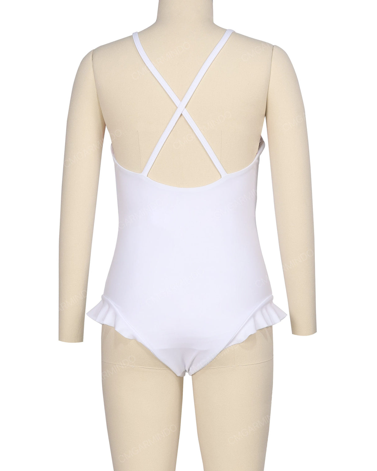Leg Frill Cross Back One Piece